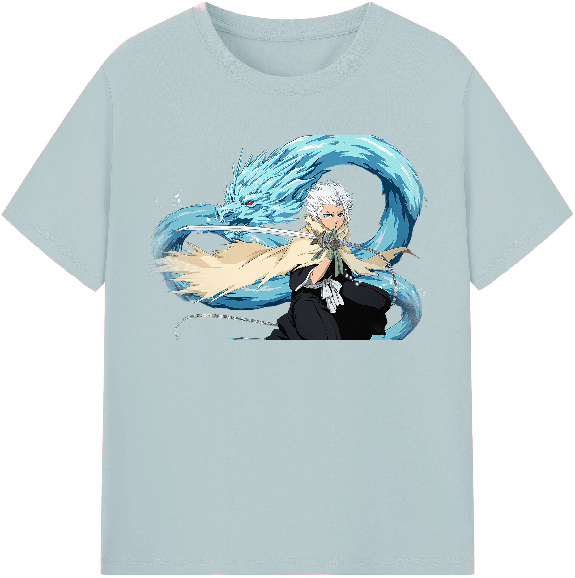 （画像用） ブリーチ 日番谷冬獅郎（ひつがや とうしろう） BLEACH Hitsugaya Toushirou 綿100％半袖Tシャツ（フロントプリント）